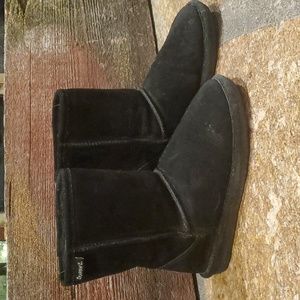 Bearpaw sz 3 Boots Black Furry Kids Winter